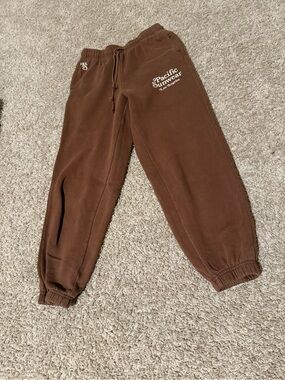 Pacific Sunwear Brown Fleece Joggers